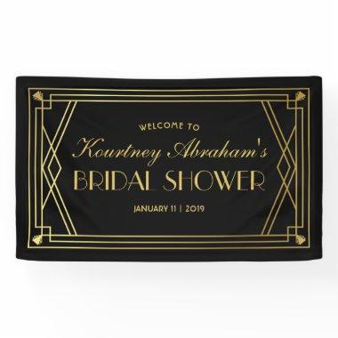 1920s Great Gatsby Art Deco Bridal Shower Banner