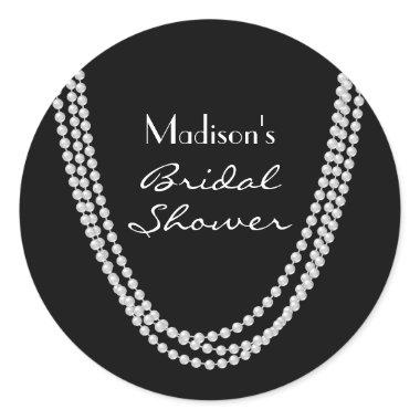 1920's Pearl Bridal Shower Classic Round Sticker