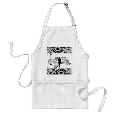 1920's Vintage Bride & Groom Adult Apron