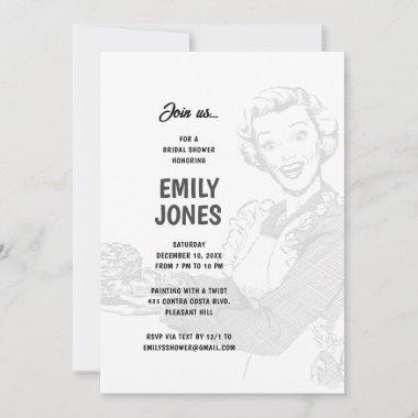 1950s Housewife Bridal Shower Invitations