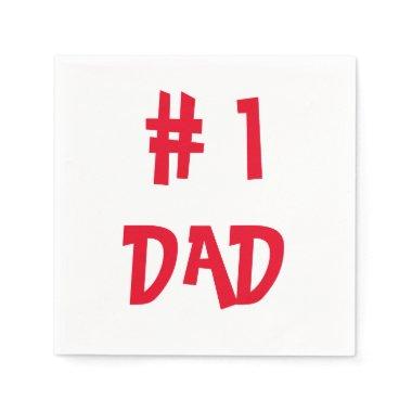 # 1 Dad - Funny Father Gift Napkins
