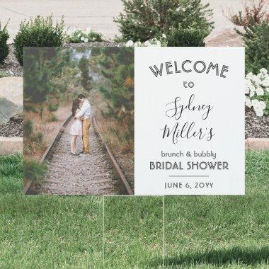 1 Sided Any Text  Welcome Photo Yard Sign