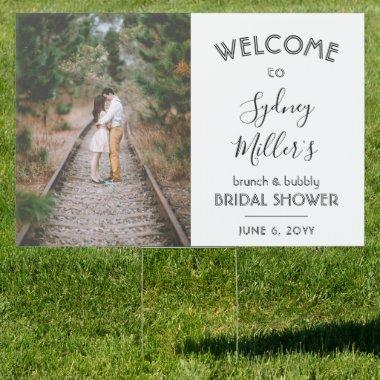 1 Sided Any Text Bridal Shower Welcome Photo Yard Sign