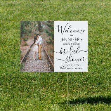 1 Sided Any Theme Bridal Shower Photo Welcome Yard Sign