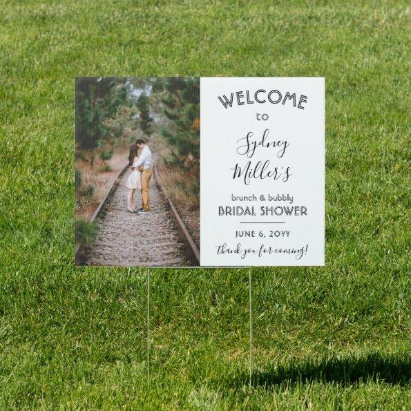 1 Sided Any Theme Bridal Shower Welcome Photo Yard Sign