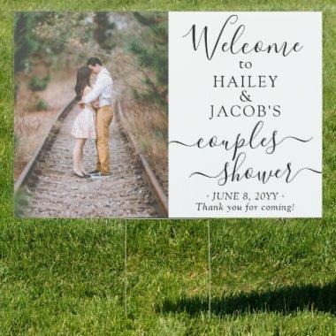 1 Sided Couples Bridal Shower Large Photo Welcome Sign