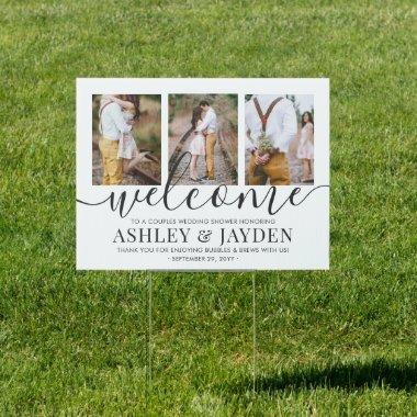 1 Sided Couples Wedding Shower Photo Welcome Yard Sign