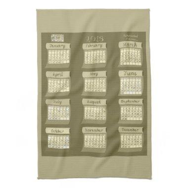 2013 calendar Bolts of Fabric Tea Kitchen towel tn