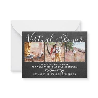 20  Virtual Shower PHOTO Wedding Live Chat Budget Advice Card