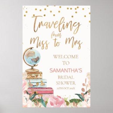 24x36 inch Traveling Bridal Shower Welcome Sign