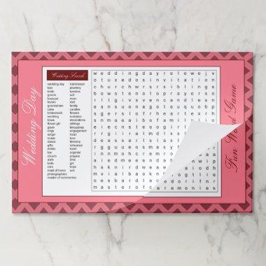 25 Paper Wedding Day Placemats