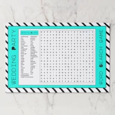 25 Wedding Party Game Paper Placemats