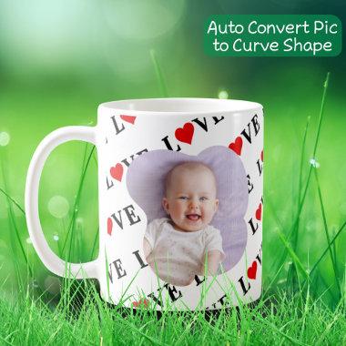2 Photo LOVE Heart Create Your Own Romantic LOVE Coffee Mug