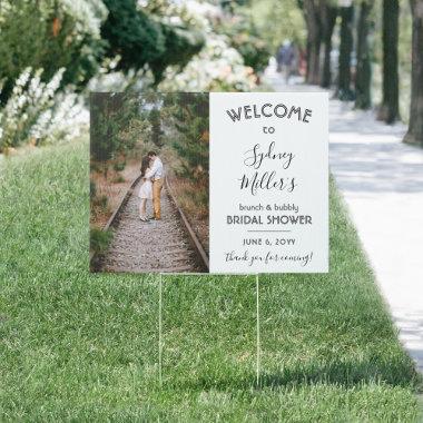 2 Sided Any Theme Bridal Shower Welcome Photo Yard Sign