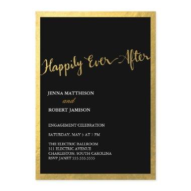 311 Faux Gold Foil Happily Ever After Invitations