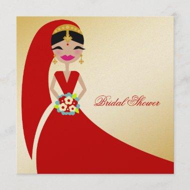 311-Indian Beauty | Bridal Shower Invitations