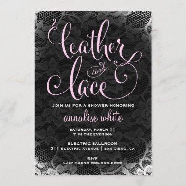 311 Leather and Lace Shower Invitations