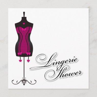 311-Pink Lingerie Mannequin Invitations
