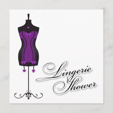 311-Purple Lingerie Mannequin Invitations