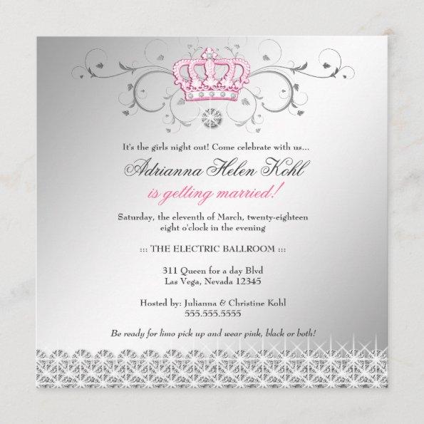 311-Queen for a Day | Faux Silver Invitations