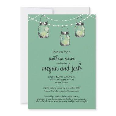 3 Hanging Mason Jars - Engagement Party
