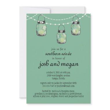 3 Hanging Mason Jars - Engagement Party