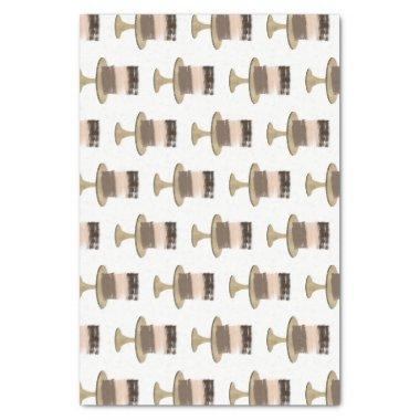 3 Layer Cake Modern Elegant Rustic  Tissue Paper