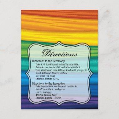 Direction Invitations lgbtq rainbow flag lesbian