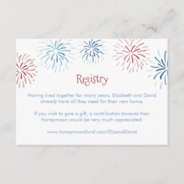 4th July Fireworks Display Wedding Shower Registry Enclosure Invitations