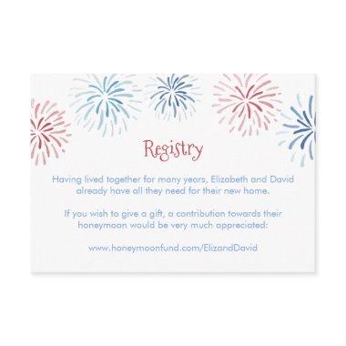 4th July Fireworks Display Wedding Shower Registry Enclosure Invitations