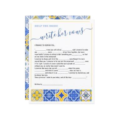 5 Help the Bride Write Her Vows  Game