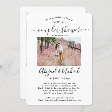 5 Photo Virtual Couples Bridal Shower by Mail Invitations