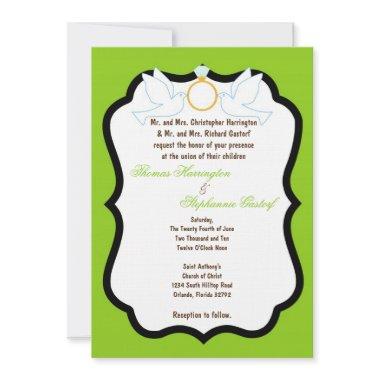 Electric Green Dove Diamond Wedding