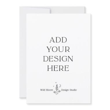 " Invitation  Custom Print, Vertical "