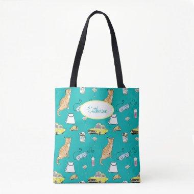 60s Cocktail Party Tiara Glam Personalized Retro Tote Bag