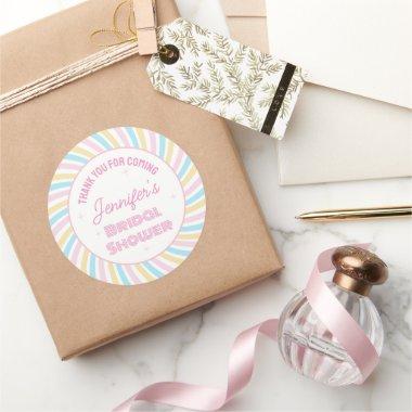 70s Groovy Pink  Thank You For Coming Classic Round Sticker