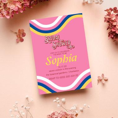 70S RETRO groovy hippie BRIDAL SHOWER Invitations