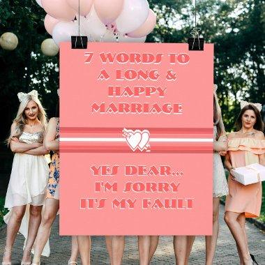 7 Words To A Long And Happy Marriage - Poster