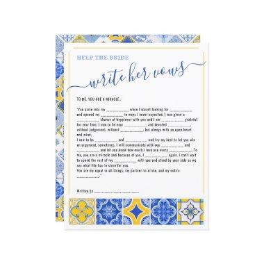 8 Help the Bride Write Her Vows  Game