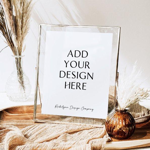 8x10" Custom Sign Printing, Upload Your Own Design
