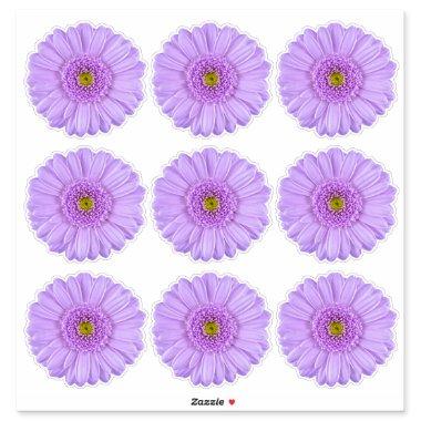 9 Purple Gerber Daisy Flower Kiss-Cut Stickers