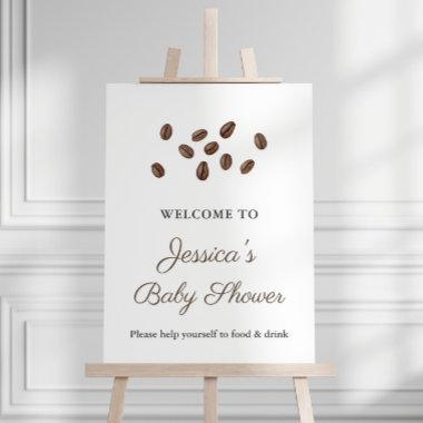 A Baby Is Brewing Coffee Theme Shower Welcome Sign