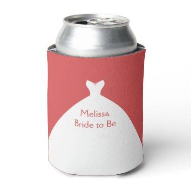 A Beautiful Wedding Gown Bridal Shower Can Cooler