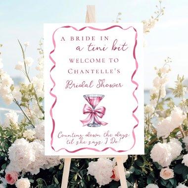 A Bride In A Tini Bit Pink Martini  Foam Board