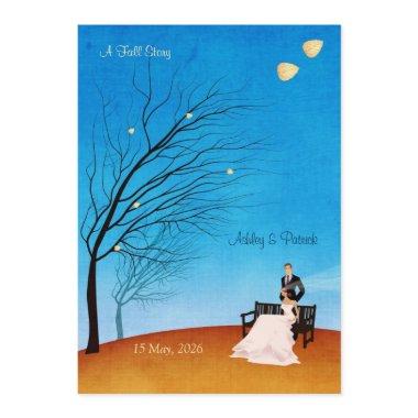 A Fall (in love) Story Wedding Invitations