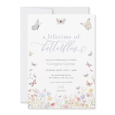 A Lifetime of Butterflies Bridal Shower Invitations