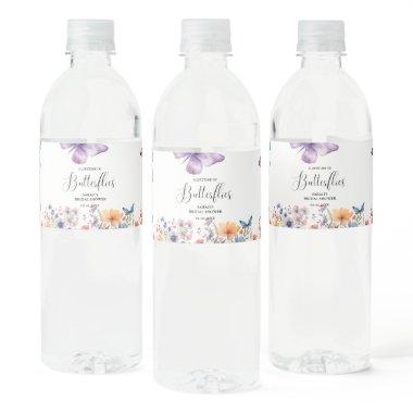 A lifetime of butterflies  Table Water Bottle Label