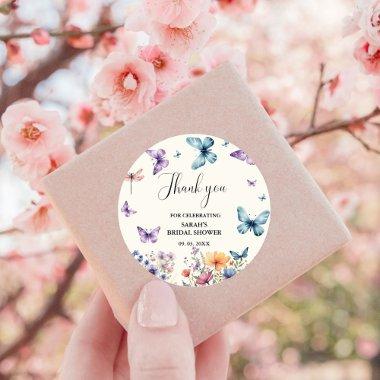 A lifetime of butterflies  Thank You Classic Round Sticker