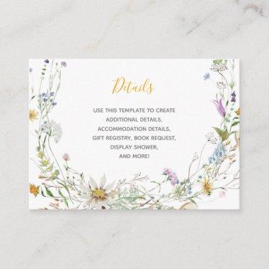 A Little Honey Bee Wildflower Baby Shower Details Enclosure Invitations