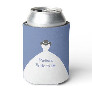 A lovely wedding gown bridal shower can cooler